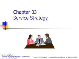 Service Strategy and Market Position