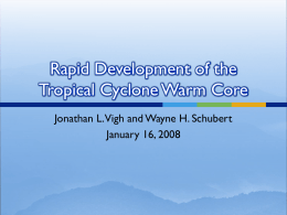 Rapid Development of the Tropical Cyclone Warm Core