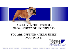 Why Sign a Term Sheet? - Angel Venture Forum DC