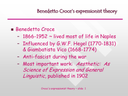 Benedetto Croce’s expressionist theory