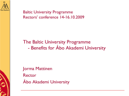 Bild 1 - Baltic University Programme