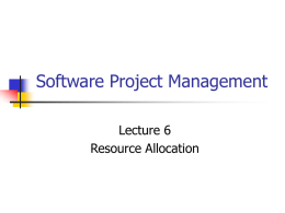 Project Teams Management & Organisation