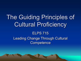 The Guiding Principles of Cultural Proficiency