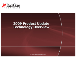 2009 Product Update Briefing