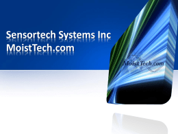 Sensortech Systems Inc MoistTech.com