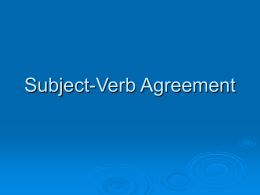 Subject-Verb Agreement - Discover Dalton State
