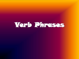 Verb Phrases