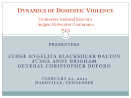 Dynamics of Domestic Violence Tennessee General Sessions