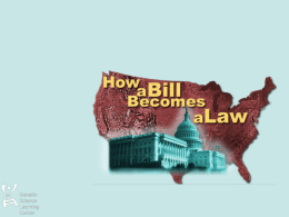UNIT 3 - How a Bill Becomes a Law notes