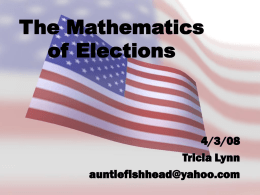 The Mathematics of Elections