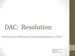 DAC: Resolution