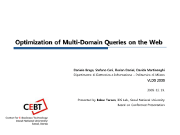 Optimization of Multi-Domain Queries on the Web