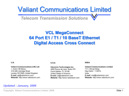 VCL-E1 DACS Digital Access Cross Connect