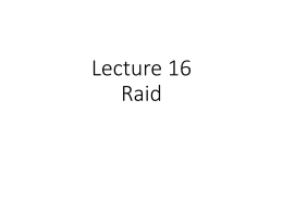 Lecture 16 Raid and vsfs