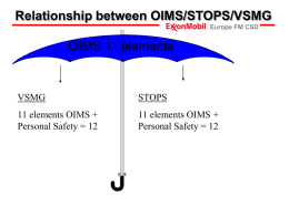 OIMS VSMG STOPs