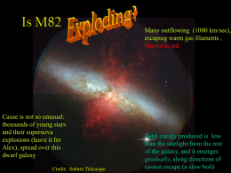 Is M82 “Exploding?” - Astronomy and Astrophysics