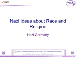 10. Nazi Germany - Nazi Ideas about Race and Religion