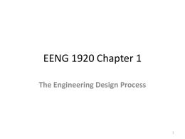 EENG 1920 Chapter 1 - UNT College of Engineering