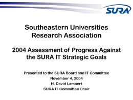SURA Information Technology Strategy and Programs