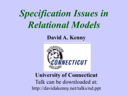 Introductions - David A. Kenny
