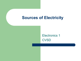Sources of Electricity - Conestoga Valley Blog Site