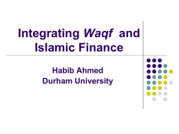 Microfinance: Islamic Perspectives