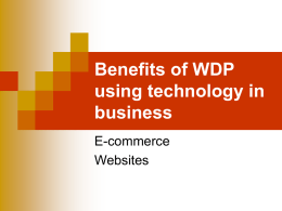 Benefits of WDP using technology in business