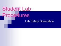 Student Lab Procedures
