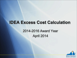 IDEA Annual Plan Overview