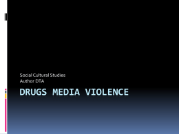 Drugs Media Violence - AS Physical Education OCR