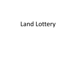 Land Lottery - Mrs. Byrd Georgia Studies