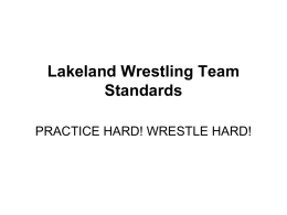 Lakeland Wrestling Team Standards
