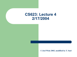 CS623 – Session 9