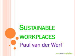 Living Sustainably - My Green Workplace