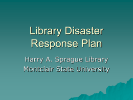 Library Disaster Response Plan