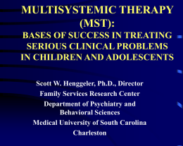 MST Substance-Related Outcomes