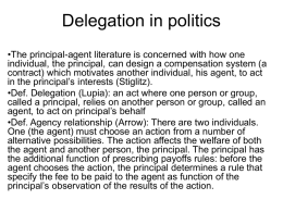 Delegation in politics