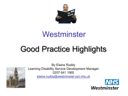 Westminster Learning Disability Health Self Assessment
