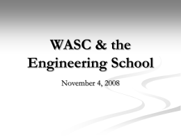 WASC and Engineering - Santa Clara University