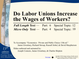 Do Labor Unions Increase the Wages of Workers?