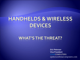 Wireless Security What’s the threat