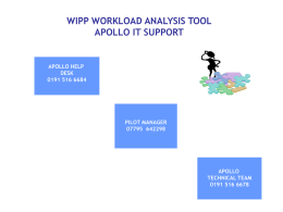 WIPP WORKLOAD ANALYSIS TOOL PILOT APOLLO IT &hellip;