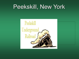 History of Peekskill - The Hudson River Valley Institute