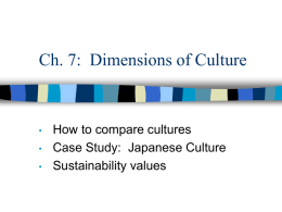 Ch. 9: Dimensions of Culture