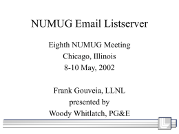 NUMUG Email Listserver - University of Illinois at Urbana