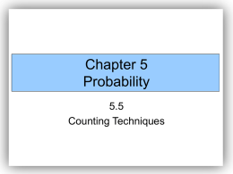 Chapter 5 Probability - Department of Mathematics and