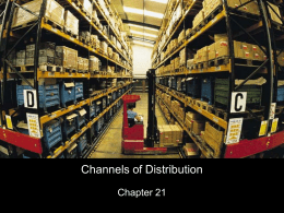 Channels of Distribution - Pine View High School of Business