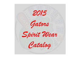 2012 Gators Spirit Wear Catalog