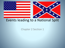 Events leading to a National Split
