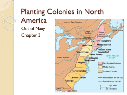 Planting Colonies in North America